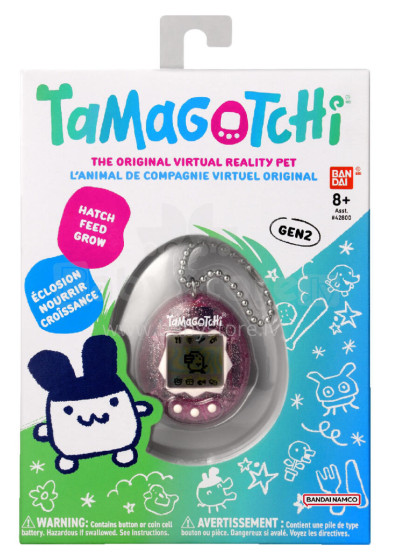 TAMAGOTCHI Interaktīvais digitālais mājdzīvnieks "Pink Glitter"