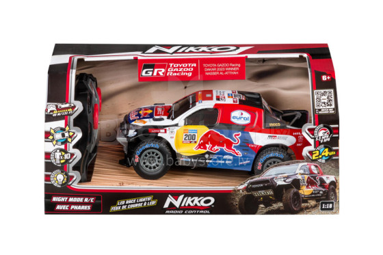 NIKKO Dakar Toyota Gazoo Racing - Al-Attiyah, машинка на радиоуправлении, масштаб 1:18