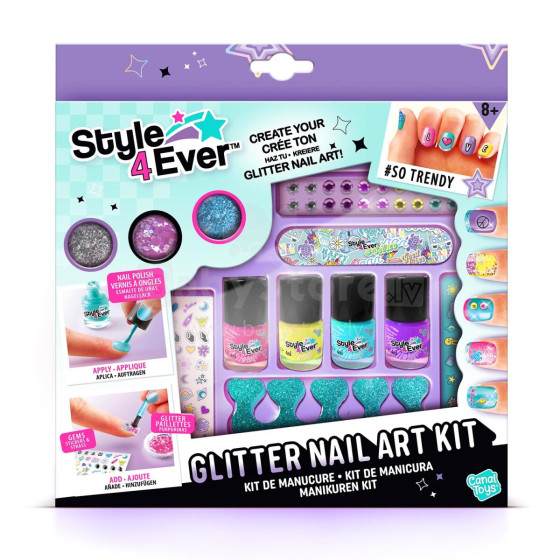 STYLE 4EVER Glitter Nail Art Kit