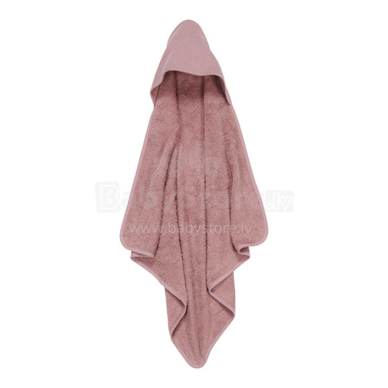 Little Dutch Hooded Towel  Art. TE50672007 Pure Mauve  Детское Полотенце после купания с капюшоном 75x75см