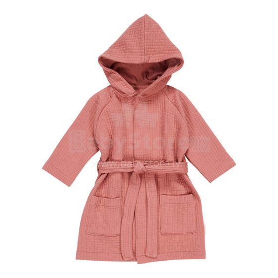 Little Dutch  Bathrobe Art.TE51051151 Soft Pink Bērnu mīksts halāts ar kapuci 74/80cm