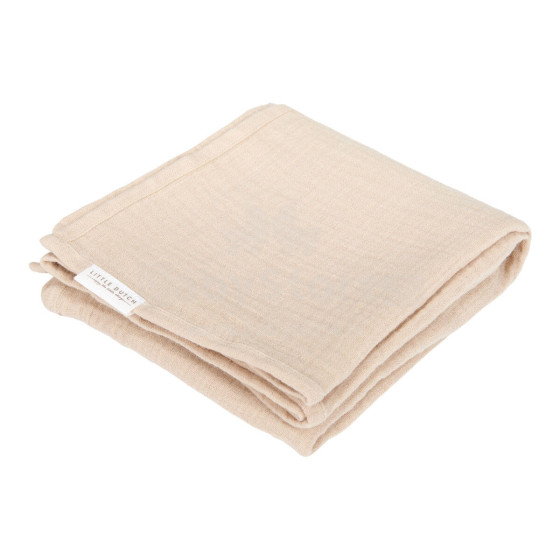 Little Dutch Muslin Swaddles Art.TE51923024 Pure Beige Высококачественная муслиновая пелёнка из бамбука, 1 шт. (120x120 см)