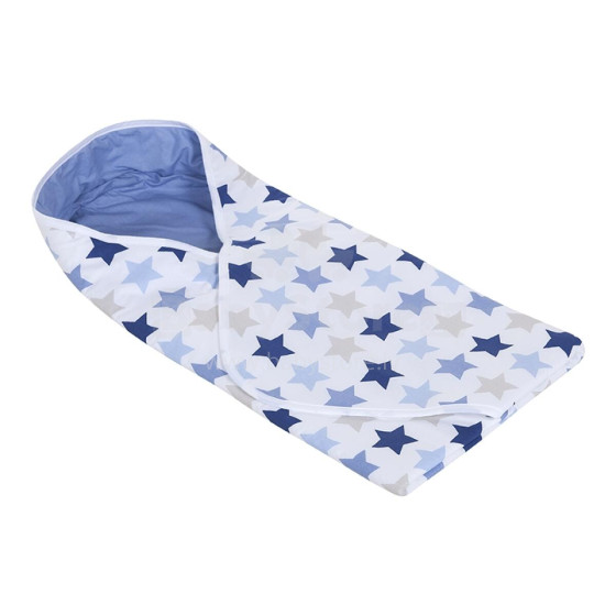 Little Dutch Swaddle Blanket Art.3058 Stars Blue Детское хлопковое одеяло/плед 108x95cм