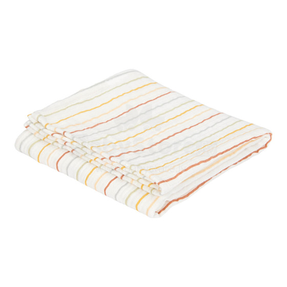 Little Dutch Muslin Swaddles Art.TE50402002 Sunny Stripes Высококачественная муслиновая пелёнка из бамбука, 1 шт. (120x120 см)