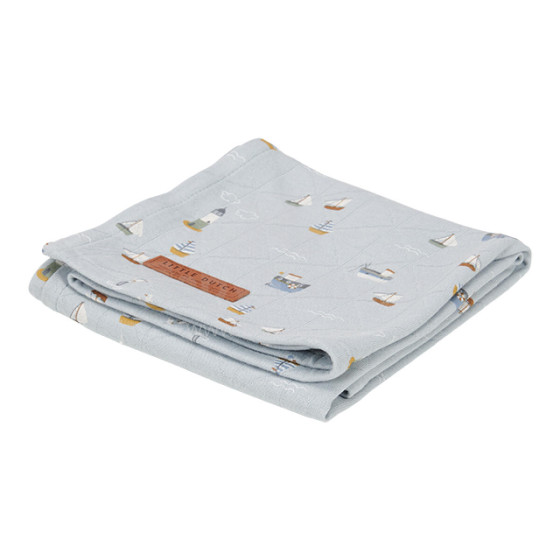 Little Dutch Muslin Swaddles Art.TE50421640 Sailor Bay Высококачественная муслиновая пелёнка из бамбука, 1 шт. (120x120 см)