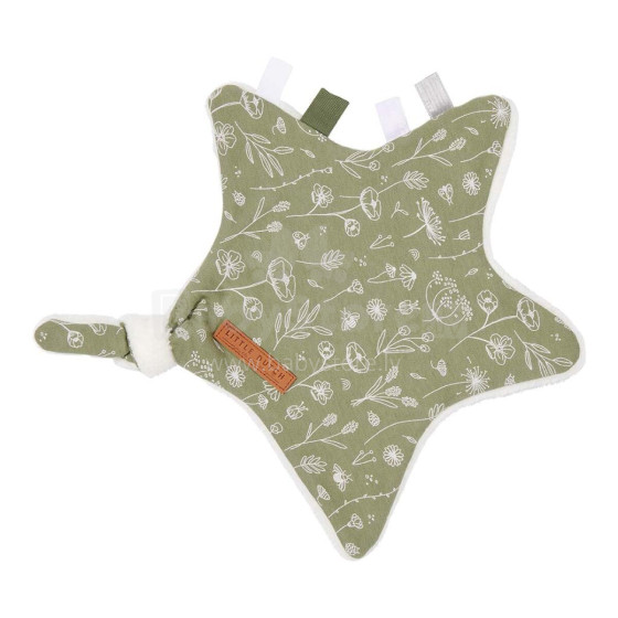 Little Dutch Cuddle Cloth Art. TE20521011 Flower Olive  Мягкая тряпочка для сна из хлопка (100% натуральная)