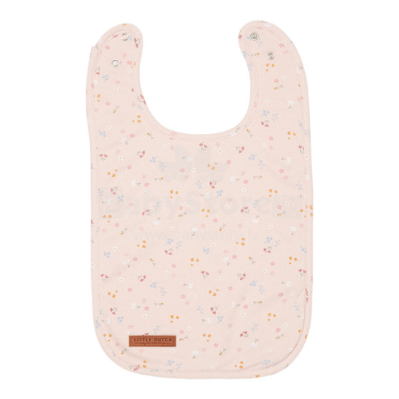 Little Dutch Bib Art.TE50221550 Pink Flowers Bērnu lacīte / priekšautiņš vidējais frote