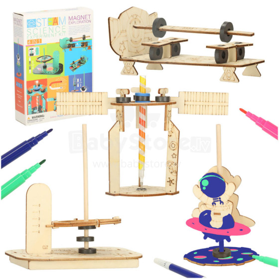 Ikonka Art.KX3586_1 DIY zinātnisko eksperimentu komplekts magnetyc 4in1