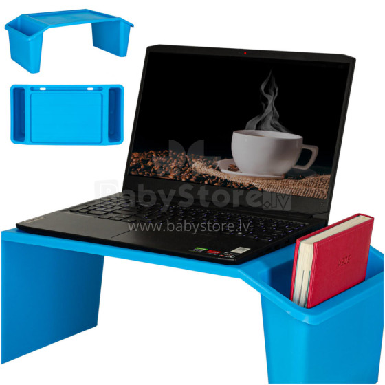 Ikonka Art.KX3410_1 Laptop table with organiser mobile blue