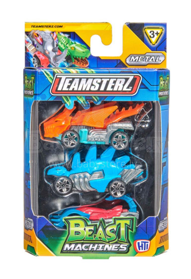 TEAMSTERZ Beast Machine automašīnu 3-paka, 7,5 cm