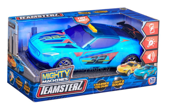 TEAMSTERZ Mighty Machine automašīna, kas maina krāsu, ar gaismas un skaņas efektiem, 25 cm