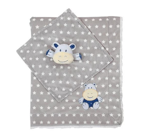 Double-sided minky blanket with the baby’s first little friend