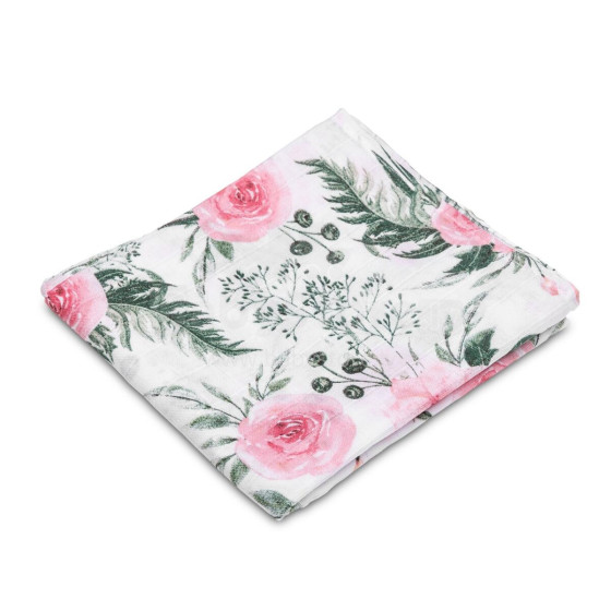 Muslin diaper – roses