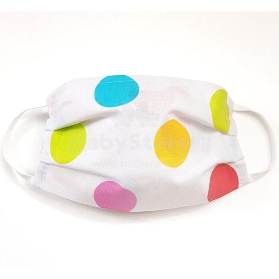 MamoTato child face mask with filter pocket, colored, dots