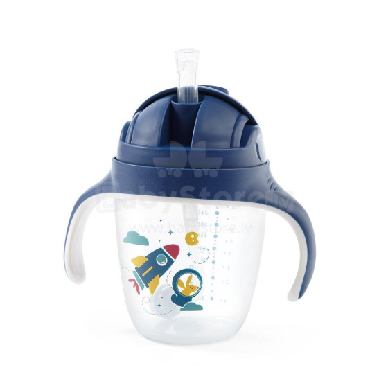 Babyono sippy cup with weighted straw blue 1464/02