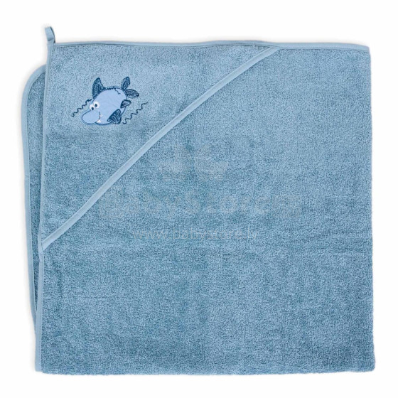 Hooded towel Shark 100x100 Ceba Baby