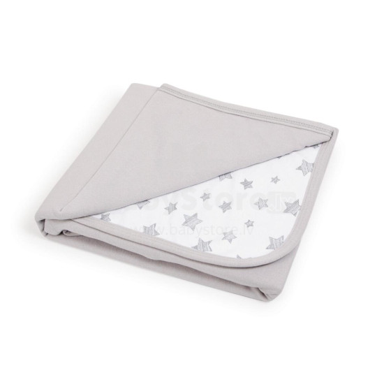 Baby blanket (90x100) Light grey + Grey Stars