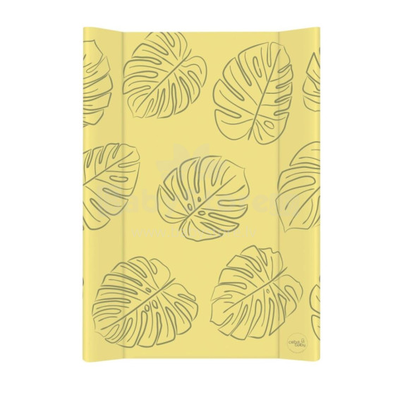 Hard changing mat short (50x70) Comfort  Monstera Mustard