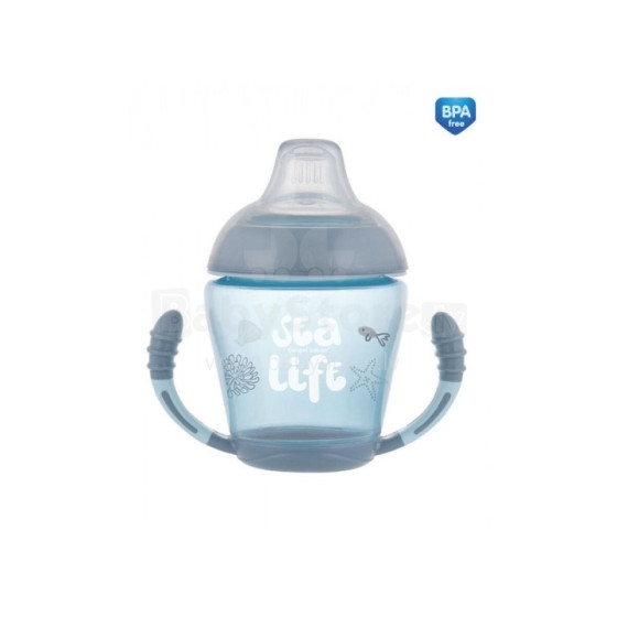 CANPOL BABIES mācību krūze ar silikona snīpi Sea Life, 230 ml, 56/501