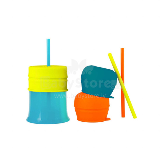 BOON cup with lids 3 pcs. and straws 3 pcs. 12m+ B11145