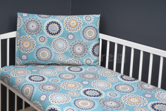 MILLI bedding set 3 pcs. Mandala Blue 135x100, 40x60 cm