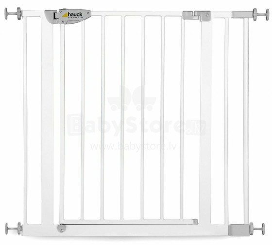 HAUCK squeeze handle gate + 7cm extention White