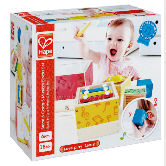 HAPE muzikinis žaidimas Stacking Music Set, E0336