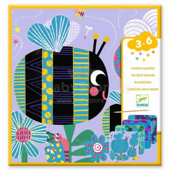 DJECO Scratch cards for little ones - Bugs, DJ09092