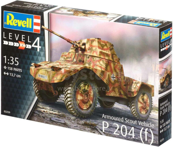 REVELL saliekams modelis Armoured Scout Vehicle P 204 (f), 03259