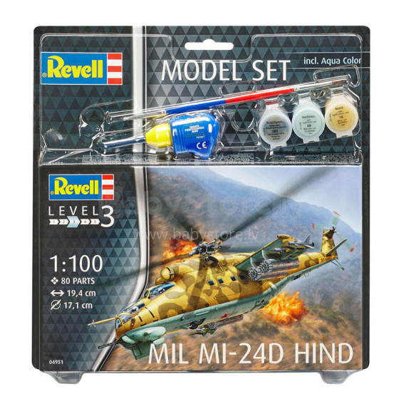 REVELL saliekams modelis Model Set Mil Mi-24D Hind, 64951