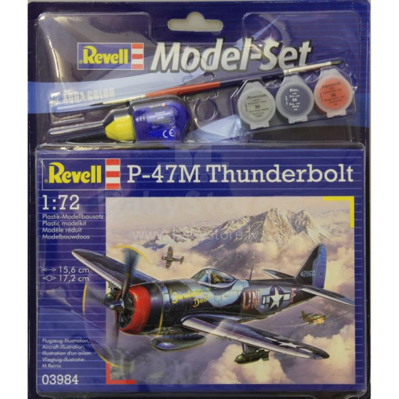 REVELL modelis sudedamas lėktuvas P-47 M Thunderbolt, 63984