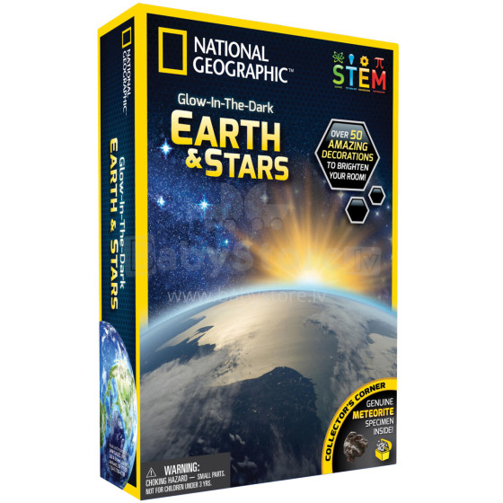 NATIONAL GEOGRAPHIC set Glow in the Dark 3D Earth and Stars, NGEARTHSTAR2