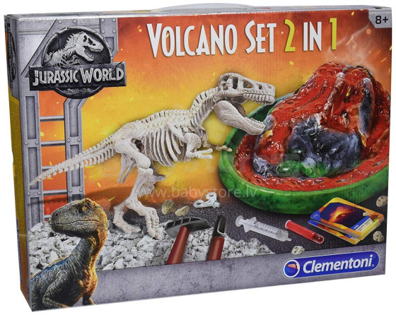 CLEMENTONI Jurassic World game Volcano set, 19065