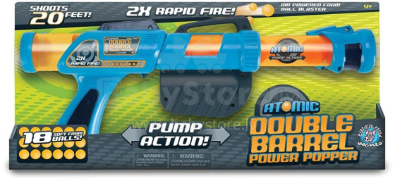 POWER POPPERS gun Atomic DBL Barrel 18X, 54004