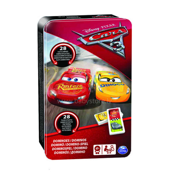 SPINMASTER GAMES domino metalinėje dėž. Cars3, 6035600