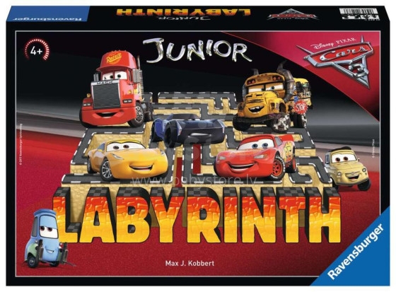 RAVENSBURGER spēle Cars3 Labyrinth, EE, 3344