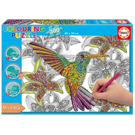 EDUCA colouring puzzle HUMMINGBIRD 300 pcs., 17083