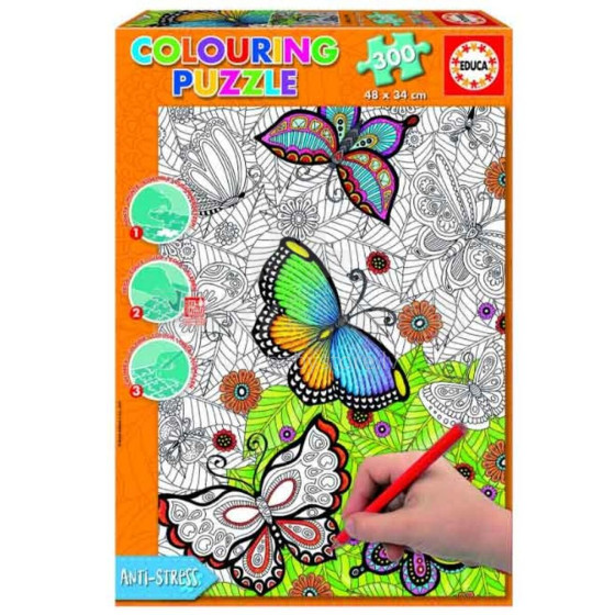 EDUCA colouring puzzle All good things are wild and free 300 pcs., 17089