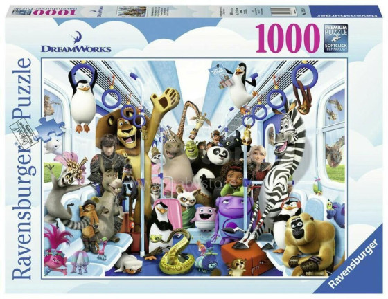 RAVENSBURGER puzzle Disney DreamWorks tour, 1000psc., 13975