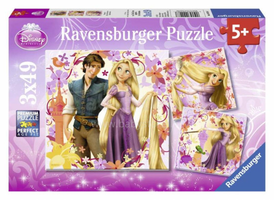 RAVENSBURGER puzzle DP: Rapunzel 3x49 p, 092987