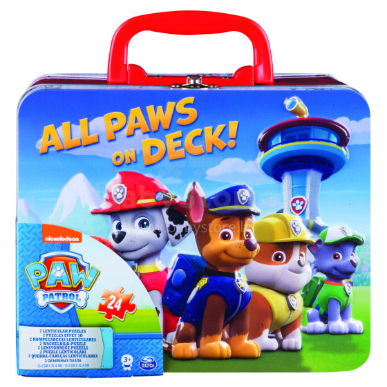 SPINMASTER GAMES dėlionė 3D, metalinėje dėž. Paw Patrol, 6028793/6033103