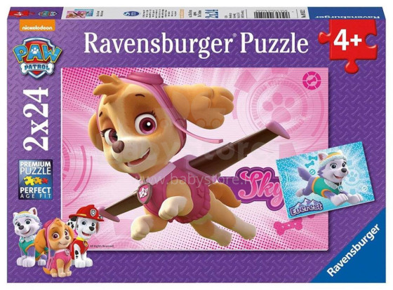 RAVENSBURGER puzzle Skye & Everest 2x24p, 9152