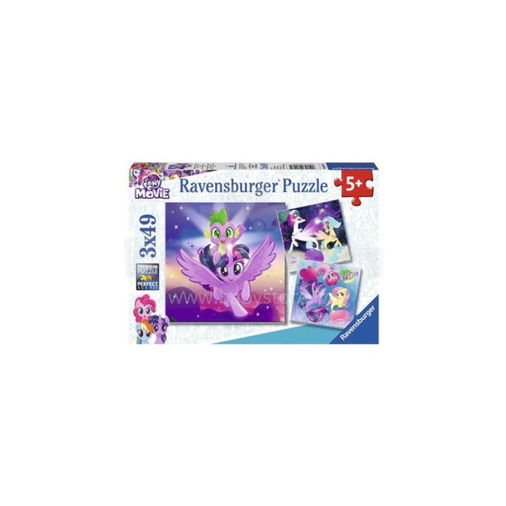 RAVENSBURGER dėlionė Ponys 3x49vnt, 08027