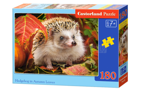 CASTORLAND puzzle Hedgehog in Autumn Leaves, 180 el.  B-018338