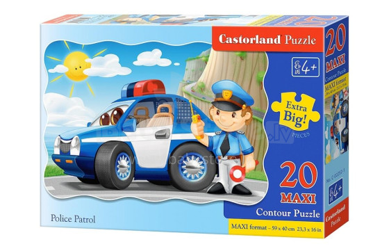 CASTORLAND dėlionė Policijos patrulis, maxi 20d., C-02252