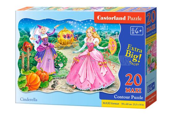 CASTORLAND puzzle Cinderella, 20 el. Maxi C-02313