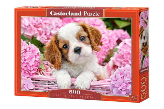 CASTORLAND puzzle Pup in Pink Flowers, 500 el.  B-52233