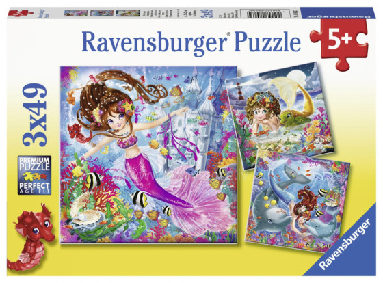 RAVENSBURGER dėlionė Žavios undinės, 3vnt, 49d., 8063