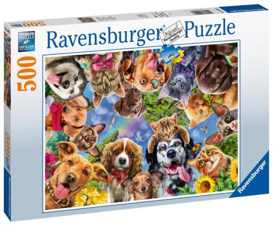 RAVENSBURGER pussel Animal selfie, 500st.,15042