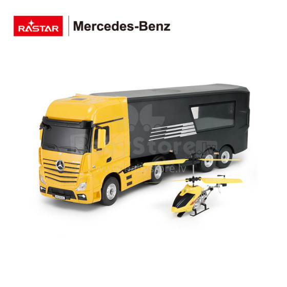 RASTAR R/C 1:26 Mercedes-Benz Container Truck with Helicopter